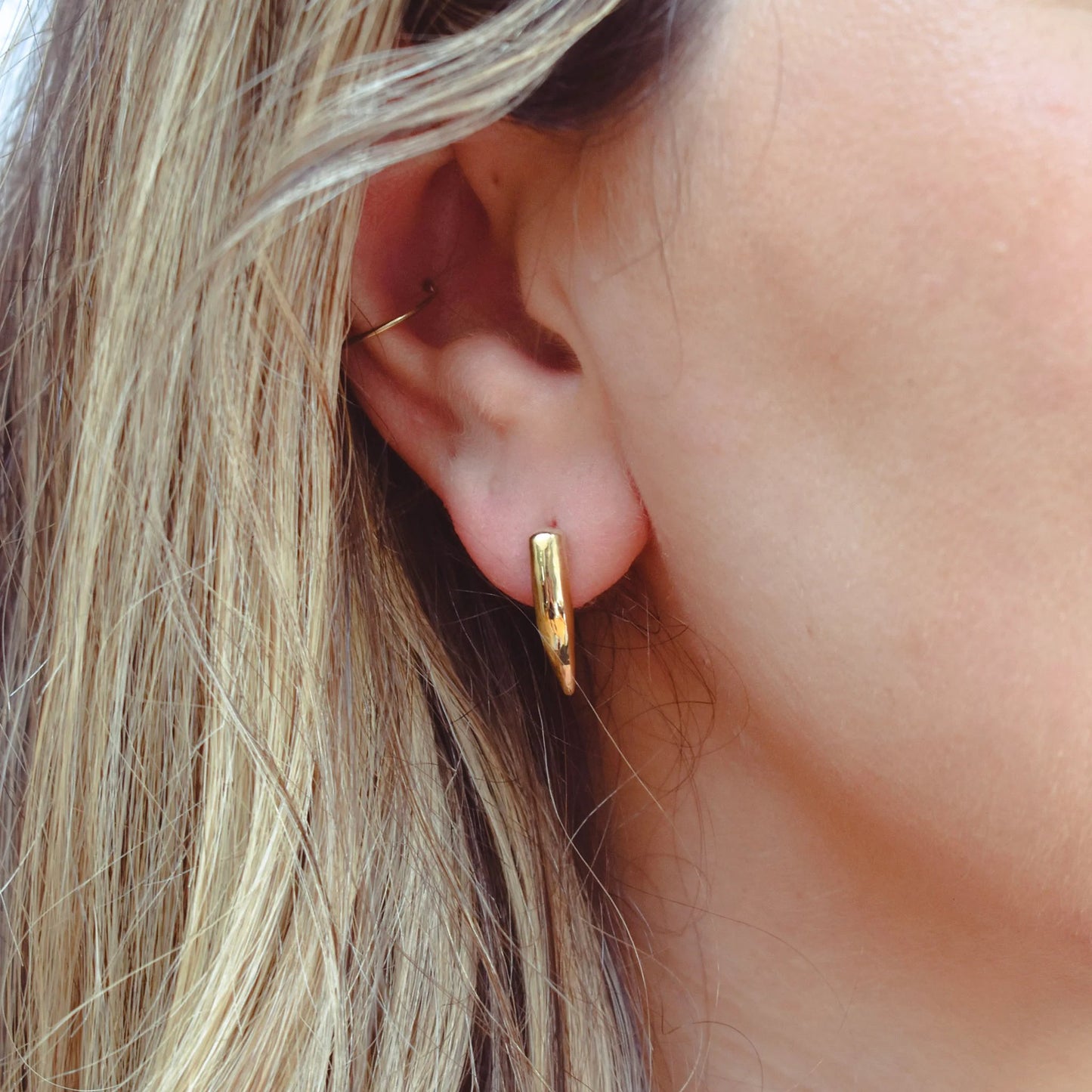 Blade Earring in Brass