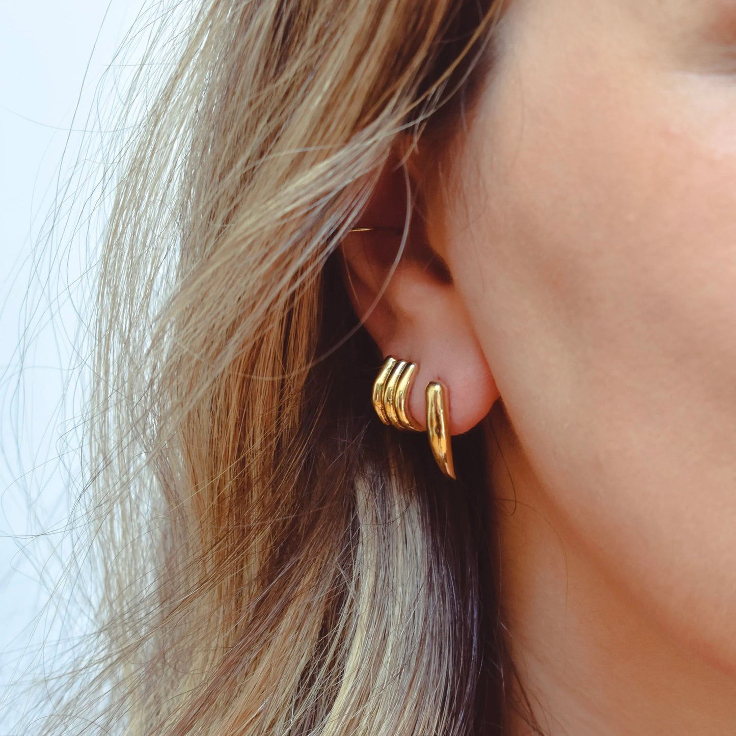 Blade Earring in Brass